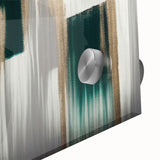 Close-up of an abstract wall art design featuring vibrant strokes and lines in shades of blue, yellow, and pink, showcasing a modern artistic style perfect for contemporary home decor.