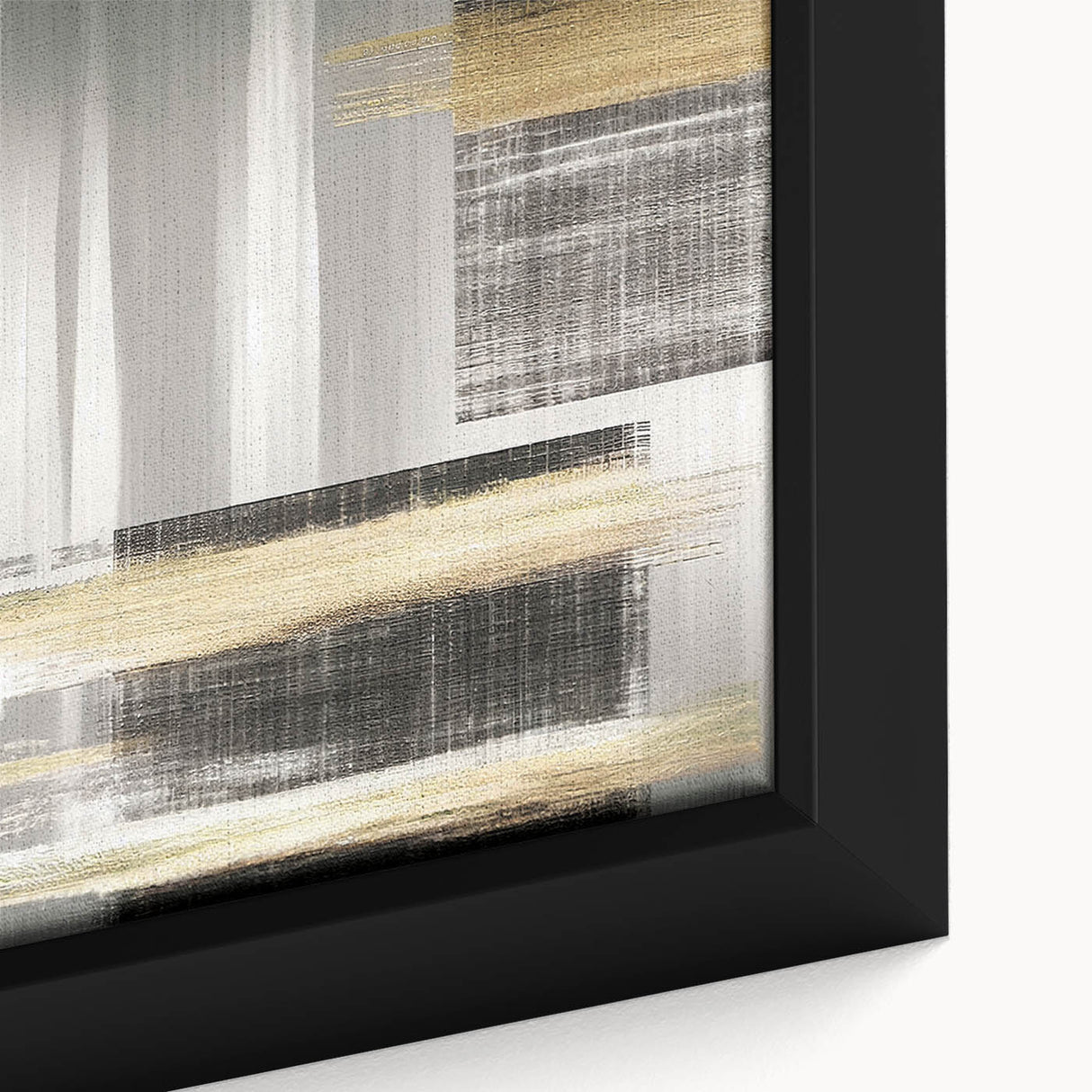 Abstract strokes and lines design framed canvas wall art, showcasing vibrant colors and intricate patterns, perfect for modern home decor or office aesthetics.