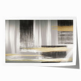 Abstract wall art print featuring vibrant strokes and lines in shades of blue, orange, and yellow, showcasing a modern design ideal for contemporary decor.
