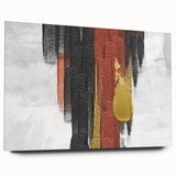 Abstract wall art showcasing vibrant strokes and lines in various colors, displayed in an acrylic glass frame, highlighting modern artistic design and elegance.