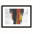 Abstract strokes and lines design wall art collection framed with a black mat, showcasing a modern aesthetic suitable for contemporary home decor.
