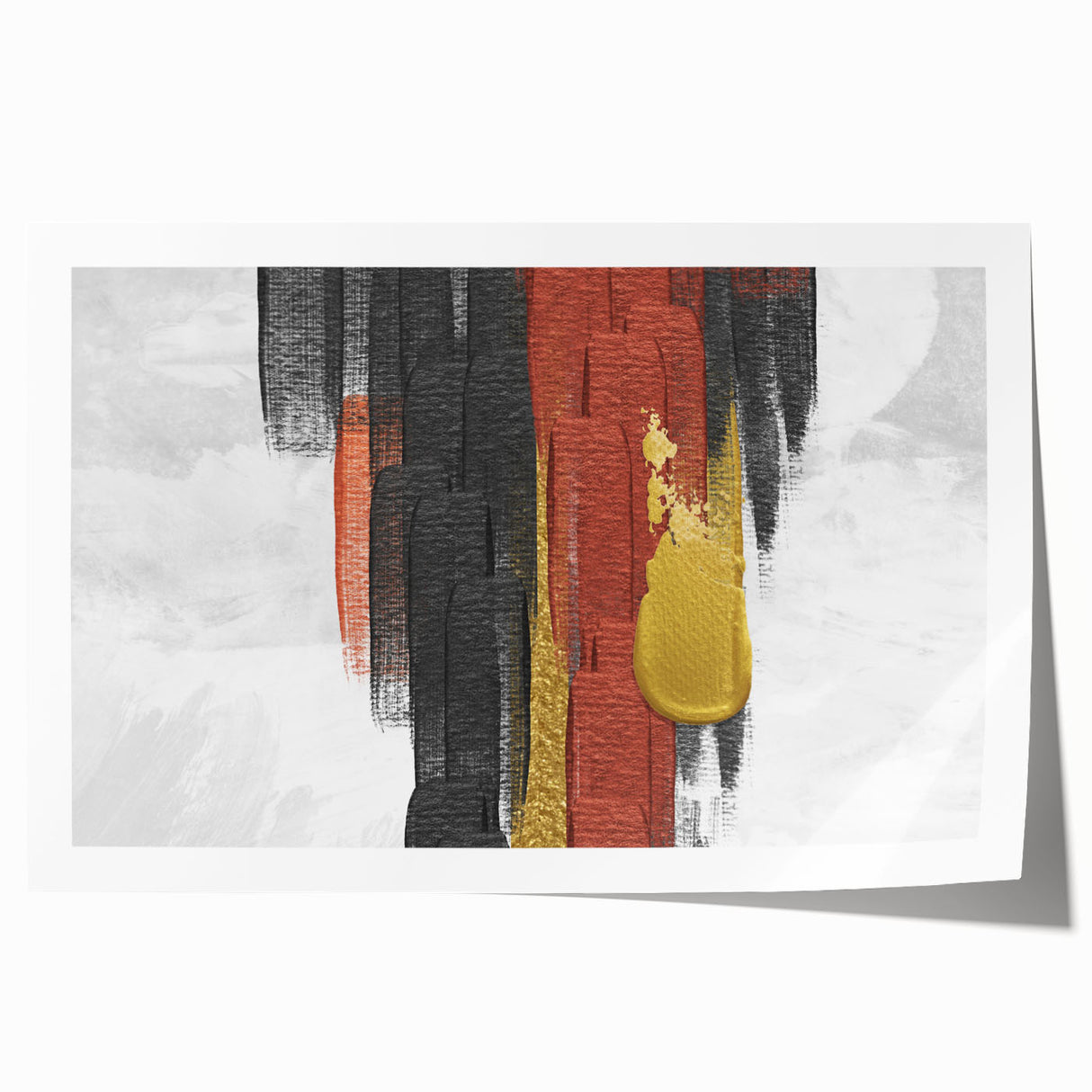Abstract wall art print showcasing vibrant strokes and lines in a modern design, ideal for contemporary home decor. Features a blend of bold colors and intricate patterns for a striking visual impact. Perfect for adding a creative touch to any living space.