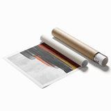 Abstract wall art print featuring colorful strokes and lines, showcasing a modern design perfect for contemporary home decor. Available as a rolled canvas for easy framing.