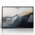 Framed wall art featuring an abstract design of colorful strokes and lines, set against a black background, perfect for modern decor. The sleek acrylic frame enhances the vibrant colors, making it an eye-catching statement piece for any room.