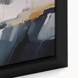 Abstract strokes and lines design in vibrant colors on framed canvas wall art, showcasing intricate textures and artistic depth, perfect for modern home decor.