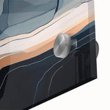 Abstract wall art design featuring intricate strokes and lines in vibrant colors, printed on acrylic glass, highlighting modern artistic expression and creativity.
