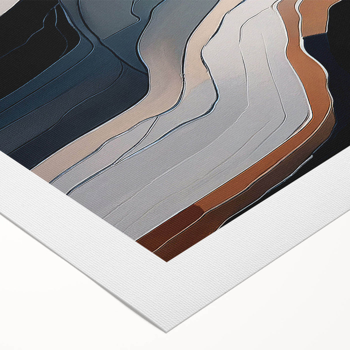 Abstract wall art featuring vibrant strokes and lines in bold colors, perfect for modern decor. This rolled canvas piece adds a dynamic touch to any room's aesthetic.