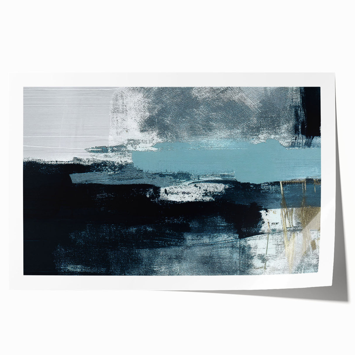 Abstract wall art print showcasing colorful strokes and lines in a modern design, ideal for adding a vibrant touch to contemporary interiors. The piece features a blend of warm and cool tones, enhancing any space with artistic flair. Perfect for home decor enthusiasts looking to elevate their wall aesthetics.