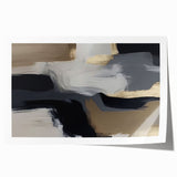 Colorful abstract strokes and lines in a modern wall art design, showcasing vibrant hues of blue, pink, and yellow on a rolled canvas print, perfect for contemporary decor.