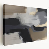 Abstract strokes and lines design on stretched canvas wall art collection, showcasing vibrant colors and unique patterns, ideal for modern home decor.
