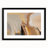 Abstract wall art featuring dynamic strokes and lines in a blend of black and white tones, framed with a mat, perfect for modern decor styles.