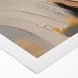 Abstract wall art featuring vibrant strokes and lines in shades of blue, orange, and gold, perfect for modern decor. This rolled canvas design adds a dynamic touch to any space, enhancing visual interest and creativity.