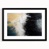 Abstract wall art featuring dynamic strokes and lines in a modern design, framed with a matte black finish. Ideal for contemporary home decor and artistic spaces.