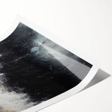 Abstract wall art print showcasing dynamic strokes and lines in vibrant colors, perfect for modern decor. The rolled design allows for easy framing and display.