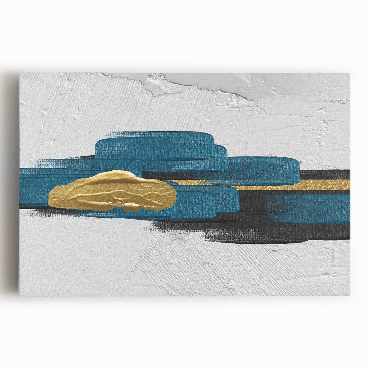 Abstract canvas wall art showcasing dynamic strokes and lines in vibrant colors, ideal for modern decor. Perfectly stretched for an elegant display.