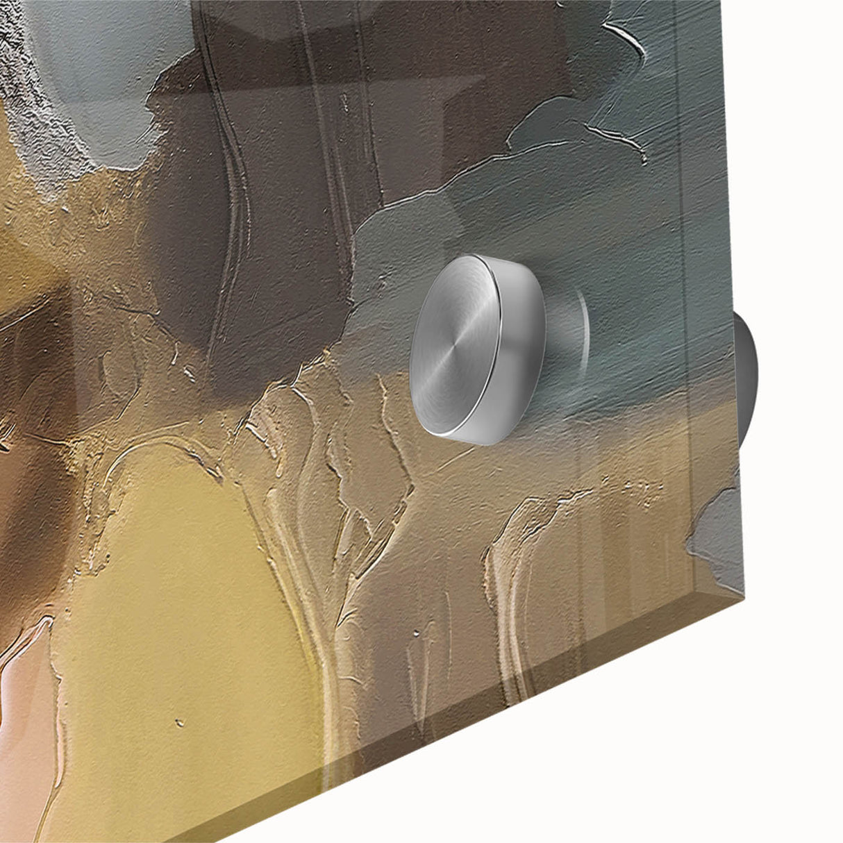 Abstract art piece showcasing vibrant strokes and lines in bold colors, designed for modern wall decor, featuring a glossy finish and intricate detail.