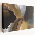 Abstract canvas wall art showcasing vibrant strokes and lines in a modern design, featuring a side view of the stretched canvas for display. Ideal for contemporary home decor.