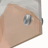 Close-up of an abstract strokes and lines design wall art piece, featuring vibrant colors and fluid shapes on acrylic glass, perfect for modern decor.