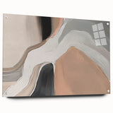 Abstract strokes and lines design wall art piece displayed in a side view, showcasing vibrant colors and unique patterns, secured with pins for an elegant presentation.