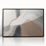 Framed wall art showcasing a modern abstract design with colorful strokes and lines, featuring a sleek black frame, ideal for enhancing contemporary decor.