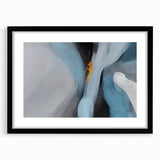 Abstract strokes and lines design wall art in a sleek black frame, showcasing a modern aesthetic with a mat finish, perfect for contemporary home decor.