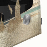 Abstract wall art featuring vibrant strokes and lines in shades of blue, orange, and beige, showcasing a modern design ideal for contemporary decor.