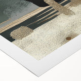 Abstract strokes and lines in vibrant colors create a modern wall art design on rolled canvas, perfect for contemporary home decor or office space enhancement.