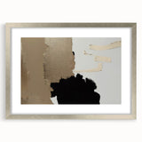 Abstract wall art design showcasing vibrant strokes and lines in a silver frame with a mat, ideal for modern home decor and artistic interiors.