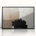 Framed abstract wall art featuring a dynamic design of colorful strokes and lines, presented in a sleek black frame, perfect for modern home decor.