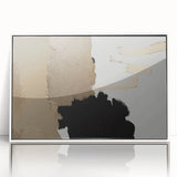 Framed wall art collection showcasing an abstract design of colorful strokes and lines in a sleek white frame, perfect for modern decor.