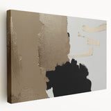 Abstract wall art design showcasing vibrant strokes and lines in a modern aesthetic, displayed on stretched canvas with a side view showcasing its depth and texture. Ideal for contemporary home decor, this piece adds a pop of color and artistic flair to any room.