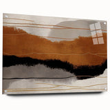 Abstract wall art print showcasing a vibrant design of colorful strokes and lines, elegantly displayed in acrylic glass with pins, perfect for modern decor.