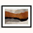 Abstract wall art featuring dynamic strokes and lines in a modern design, framed with a black mat, showcasing a contemporary aesthetic perfect for home decor.