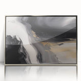 Framed wall art featuring an abstract design of colorful strokes and lines in silver acrylic, perfect for modern home decor. Ideal for adding a vibrant touch to any living space.