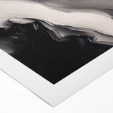 Abstract wall art featuring vibrant strokes and lines in shades of blue, orange, and yellow, perfect for modern home decor. This rolled canvas print adds a dynamic touch to any room, enhancing artistic ambiance.