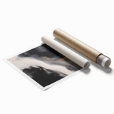 Abstract wall art featuring colorful strokes and lines in vibrant hues of blue, orange, and yellow, perfect for modern decor. Ideal for enhancing contemporary spaces.