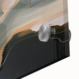 Abstract wall art featuring vibrant strokes and lines in blue, orange, and yellow hues, designed to evoke modern artistic expression, ideal for contemporary decor.