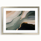 Abstract wall art featuring dynamic strokes and lines in a silver frame, showcasing a modern design that enhances contemporary interiors. Perfect for living rooms and offices.