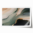 Abstract wall art print showcasing vibrant strokes and lines in shades of blue, orange, and gold, perfect for modern home decor. Ideal for adding a pop of color to any room.