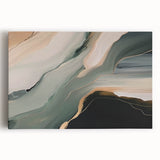 Abstract canvas wall art featuring vibrant strokes and lines in shades of blue, orange, and yellow, ideal for modern home decor. Perfect for enhancing living spaces.