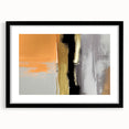 Abstract wall art featuring a collection of strokes and lines in a modern design, framed with a black mat, perfect for contemporary home decor.