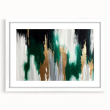 Abstract strokes and lines design in a minimalist wall art frame with a white mat, showcasing modern artistic elements for home decor enhancement. Perfect for contemporary living spaces, this artwork adds a touch of elegance and creativity to any room.