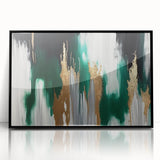 Framed wall art showcasing abstract strokes and lines in black and white, featuring a sleek acrylic design that enhances modern decor aesthetics. Perfect for contemporary living spaces, this artwork adds a touch of sophistication and artistic flair to any room.