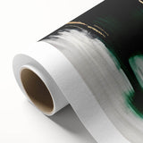 Abstract wall art design showcasing vibrant strokes and lines in shades of blue, orange, and yellow on rolled canvas, perfect for modern home decor.