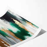 Abstract strokes and lines design canvas print showcasing vibrant colors and dynamic patterns, ideal for modern home decor. Packaged in a protective cardboard tube.