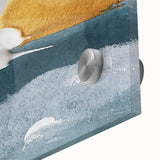 Abstract wall art featuring vibrant strokes and lines in a harmonious blend of colors, showcasing a modern design element perfect for contemporary decor.