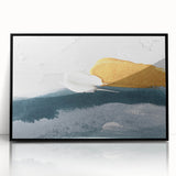 Framed black acrylic wall art featuring an abstract design of colorful strokes and lines, perfect for modern home decor. Ideal for adding a vibrant touch to any space.