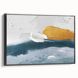 Framed abstract wall art featuring dynamic strokes and lines in a striking black design, showcasing modern aesthetics suitable for contemporary home decor.