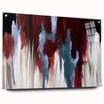 Abstract strokes and lines design showcased in a stunning acrylic glass wall art piece, highlighting vibrant colors and intricate patterns, ideal for modern decor.
