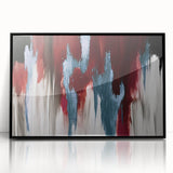 Framed abstract wall art featuring bold strokes and lines in black and white, adding a modern touch to any decor. Ideal for contemporary living spaces.